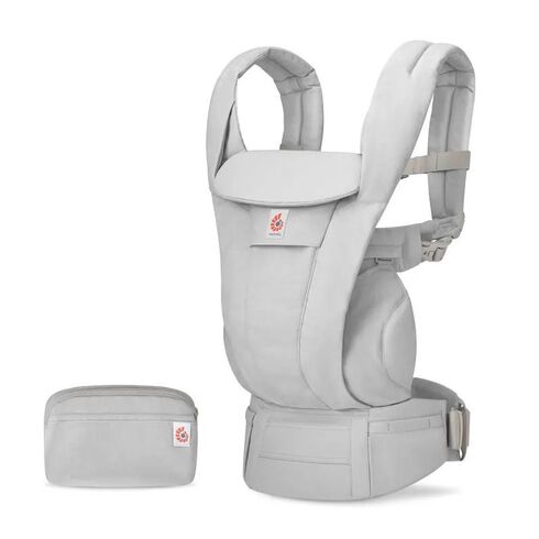 Marsupiu Ergobaby Omni Deluxe Cotton Pearl Grey, Culoare: Gri deschis