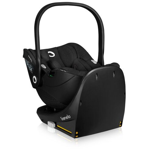 Baza scaun auto i-Size, Lionelo, Moxie, Rotativa 360, Cu isofix si picior stabilizator, Negru,poza 6