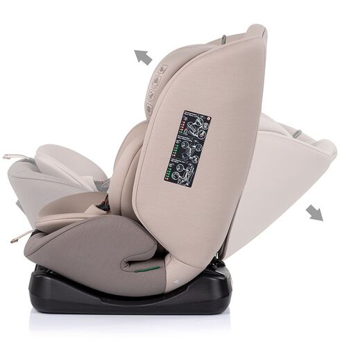 Scaun auto Chipolino Mondial I-Size 40-150 cm latte, Culoare: Bej, Grupa: 0-36kg (0 luni - 12 ani),poza 5