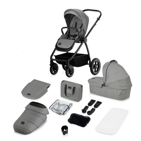 Carucior 2 in 1, Lionelo, Meril, Pana la 22 kg, Gri, Culoare: Gri, Model: 2 in 1