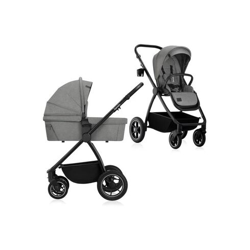 Carucior 2 in 1, Lionelo, Meril, Pana la 22 kg, Gri, Culoare: Gri, Model: 2 in 1,poza 2