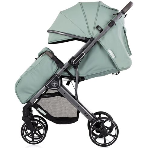 Carucior sport Chipolino Omnia cu maner reversibil matcha, Culoare: Gri deschis, Model: sport,poza 6