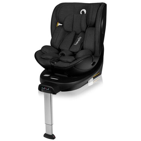 Baza scaun auto i-Size, Lionelo, Moxie, Rotativa 360, Cu isofix si picior stabilizator, Negru,poza 4