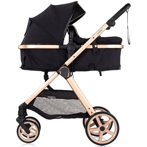 Carucior Chipolino Vista 2 in 1 blackberry, Culoare: Negru/Auriu, Model: 2 in 1,poza 6