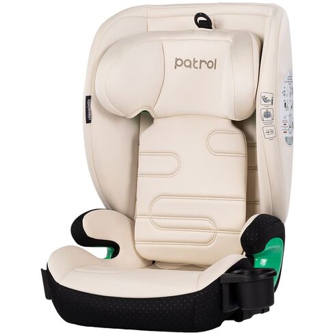 Scaun auto Chipolino Patrol I-Size 100-150 cm cu sistem Isofix cashmere, Culoare: Bej, Grupa: 15-36kg (4 ani - 12 ani)