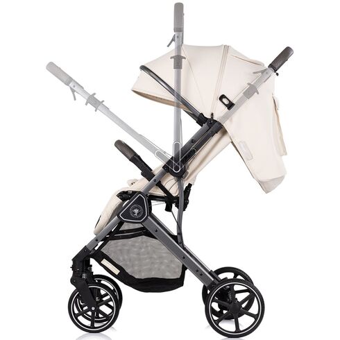 Carucior sport Chipolino Omnia cu maner reversibil cashmere, Culoare: Bej, Model: sport,poza 4