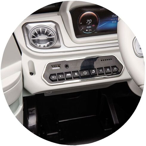 Masinuta electrica Chipolino SUV Mercedes EQG cu scaun din piele si roti EVA black,poza 9