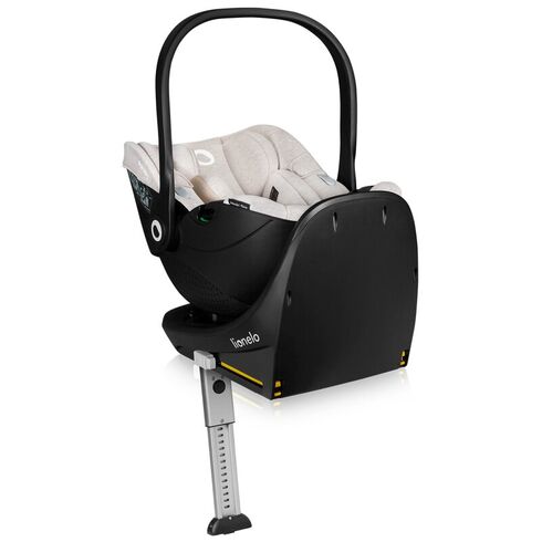 Scoica auto, Lionelo, Moxie, i-Size, Include baza rotativa 360 cu picior de fixare, 40-87 cm, R129, Bej, Culoare: Bej, Grupa: 0-13kg (0 luni - 12 luni),poza 10