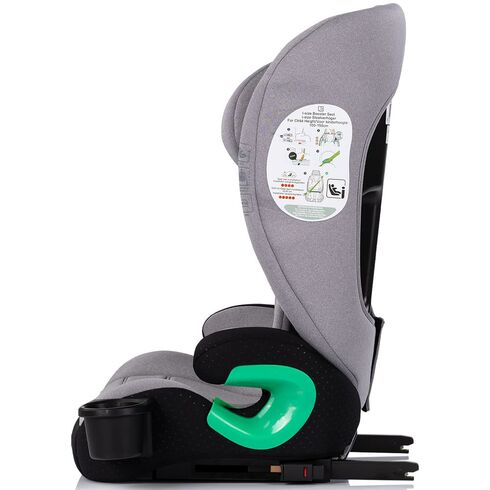Scaun auto Chipolino Patrol I-Size 100-150 cm cu sistem Isofix platinum, Culoare: Gri, Grupa: 15-36kg (4 ani - 12 ani),poza 4
