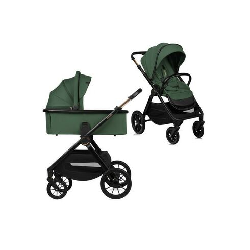 Carucior 2 in 1, Lionelo, Layla, Pana la 22 kg, Verde, Culoare: Verde, Model: 2 in 1