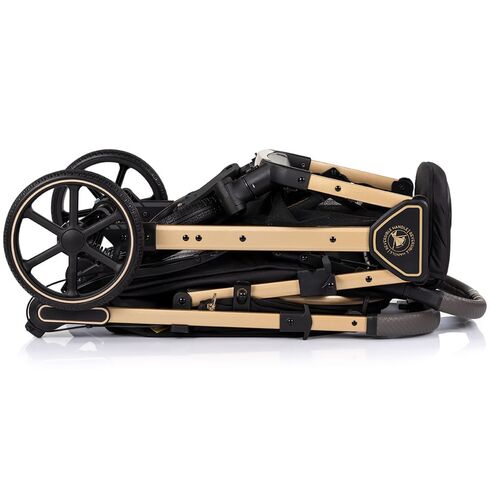 Carucior sport Chipolino Omnia cu maner reversibil noir, Culoare: Negru/Auriu, Model: sport,poza 7