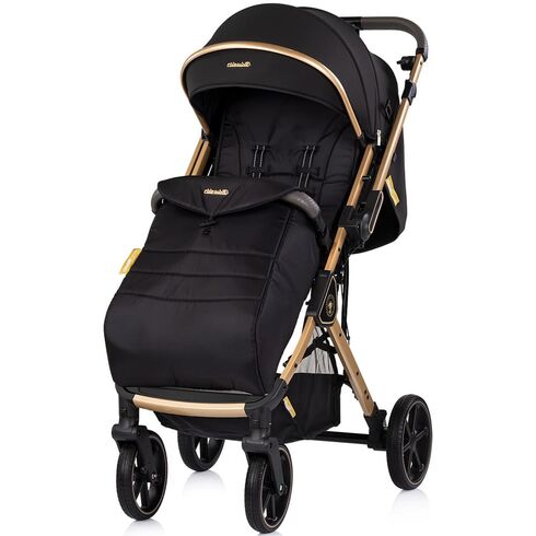 Carucior sport Chipolino Omnia cu maner reversibil noir, Culoare: Negru/Auriu, Model: sport,poza 3