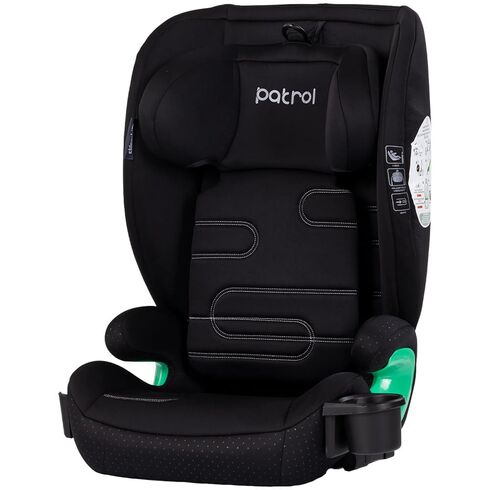 Scaun auto Chipolino Patrol I-Size 100-150 cm cu sistem Isofix noir, Culoare: Negru, Grupa: 15-36kg (4 ani - 12 ani)