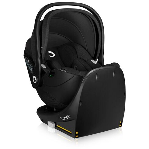 Baza scaun auto i-Size, Lionelo, Moxie, Rotativa 360, Cu isofix si picior stabilizator, Negru,poza 5