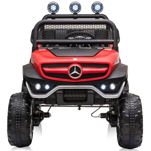 Masinuta electrica Chipolino OffRoad Mercedes Unimog cu scaun din piele si roti EVA red,poza 2