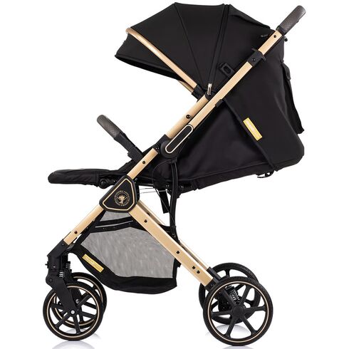 Carucior sport Chipolino Omnia cu maner reversibil noir, Culoare: Negru/Auriu, Model: sport,poza 5