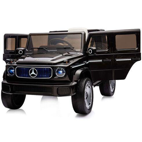 Masinuta electrica Chipolino SUV Mercedes EQG cu scaun din piele si roti EVA black,poza 6