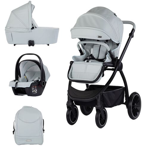 Carucior Chipolino Prestige 3 in 1 matcha, Culoare: Gri deschis, Model: 3 in 1