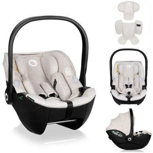 Scoica auto, Lionelo, Moxie, i-Size, 40-87 cm, Conform cu R129, Bej, Culoare: Bej, Grupa: 0-13kg (0 luni - 12 luni),poza 6