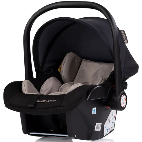 Carucior Chipolino Amore 3 in 1 noir, Culoare: Negru/Auriu, Model: 3 in 1,poza 13