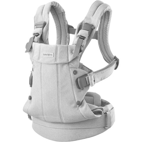 BabyBjorn - Marsupiu anatomic cu multiple pozitii de purtare colectia Harmony, tesatura melange, Light Gray,poza 2