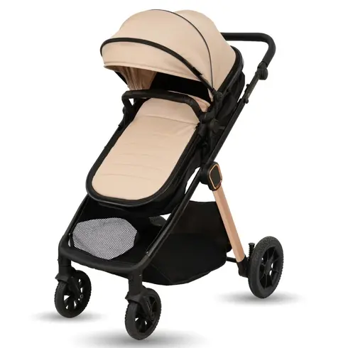 Carucior transformabil 2in1, Appekids Elite - Sand, Culoare: Bej, Model: 2 in 1,poza 3