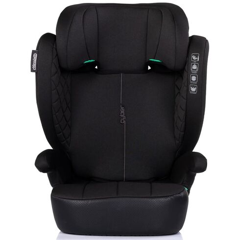 Scaun auto Chipolino Cyber I-Size 100-150 cm noir, Culoare: Negru, Grupa: 15-36kg (4 ani - 12 ani),poza 2