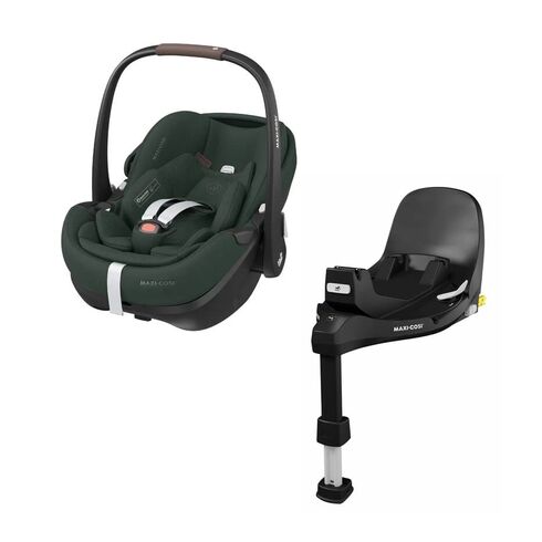 Scaun Auto I-Size Maxi-Cosi PEBBLE 360 PRO2 + Baza Auto FAMILYFIX 360 PRO TWILLIC GREEN, Culoare: Verde inchis, Grupa: 0-13kg (0 luni - 12 luni)
