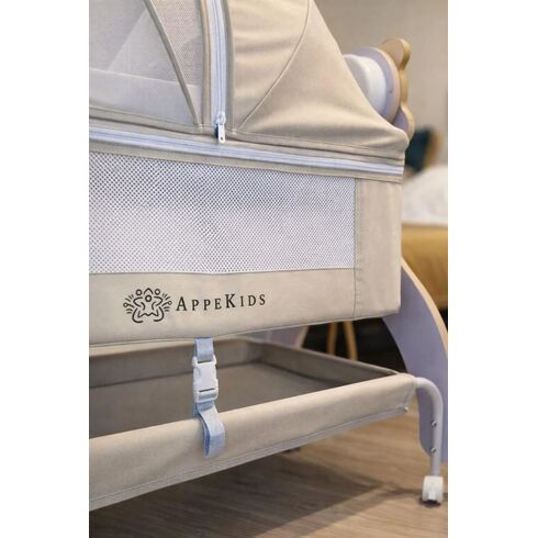 Patut Multifunctional cu leganare electrica, sunete si Bluetooth, AppeKids - Buggy,poza 7