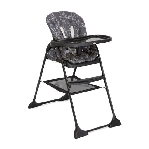 Joie - Scaun de masa Mimzy Snacker ABC Charcoal, Culoare: Negru/Alb