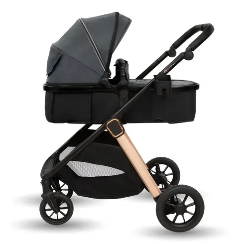 Carucior transformabil 2in1, Appekids Elite - Navy Grey, Culoare: Gri/Negru, Model: 2 in 1,poza 2