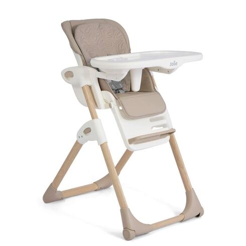 Joie - Scaun de masa Mimzy Recline Strata Dune Wood, nastere - 15 kg, Culoare: Crem