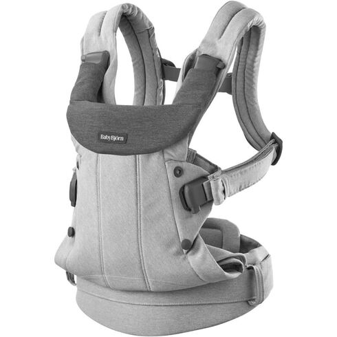 BabyBjorn - Marsupiu anatomic cu multiple pozitii de purtare colectia Harmony, tesatura melange, Light Gray,poza 4