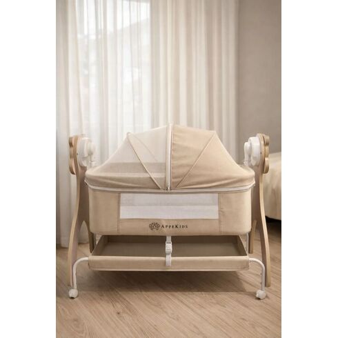 Patut Multifunctional cu leganare electrica, sunete si Bluetooth, AppeKids - Buggy,poza 3