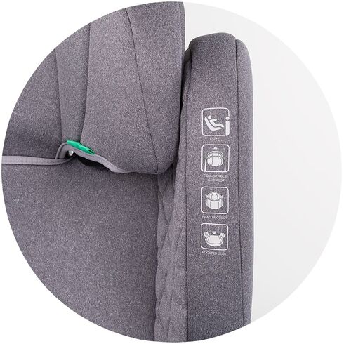 Scaun auto Chipolino Cyber I-Size 100-150 cm platinum, Culoare: Gri, Grupa: 15-36kg (4 ani - 12 ani),poza 8