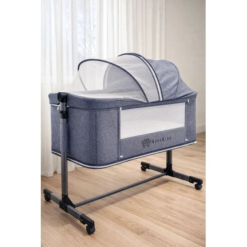 Co-Sleeper 4in1 AppeKids - Dreamy - Grey, Culoare: Albastru, Dimensiuni: 90x50,poza 2