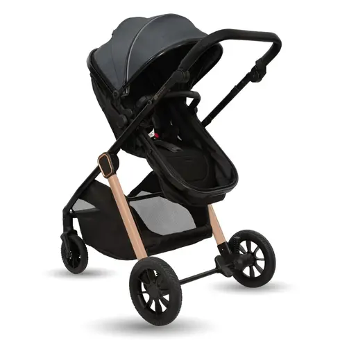Carucior transformabil 2in1, Appekids Elite - Navy Grey, Culoare: Gri/Negru, Model: 2 in 1,poza 4