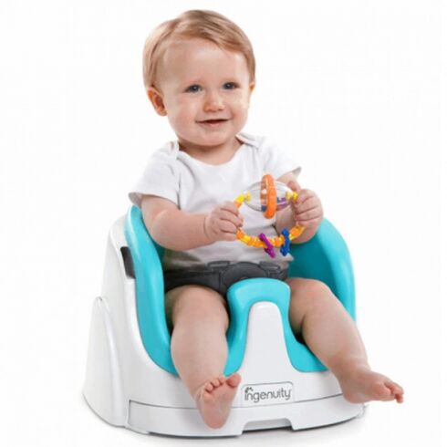 Scaun de masa 2 in 1 Peacock Blue - Bright Starts,poza 3