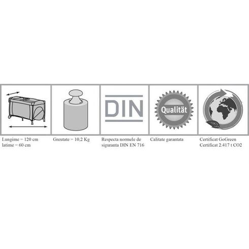 Patut pliant Sleeper Deluxe Orange - Babygo,poza 3