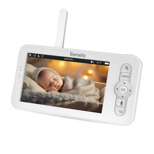 Video monitor, Lionelo, Babyline 9.2. AI, 5 inch, Camera Full HD, Zoom digital 4x, Tehnologia AI cu detectare a miscarii, Alb,poza 9