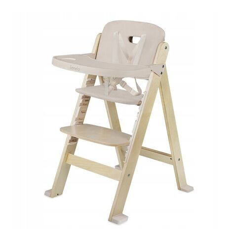 Scaun de masa, Lionelo, Floris, 3 in 1, Din Lemn, Sustine 40 kg, Bej, Culoare: Bej