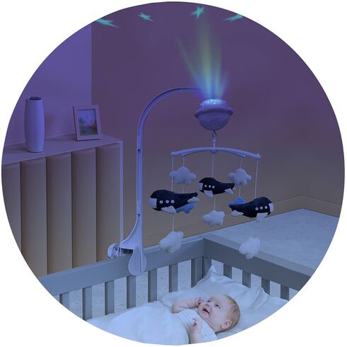 Carusel muzical pentru patut cu proiector Chipolino Planes,poza 2