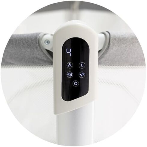 Leagan electric si patut pentru copii Chipolino Ultima cu laterala culisanta grey, Culoare: Gri,poza 6