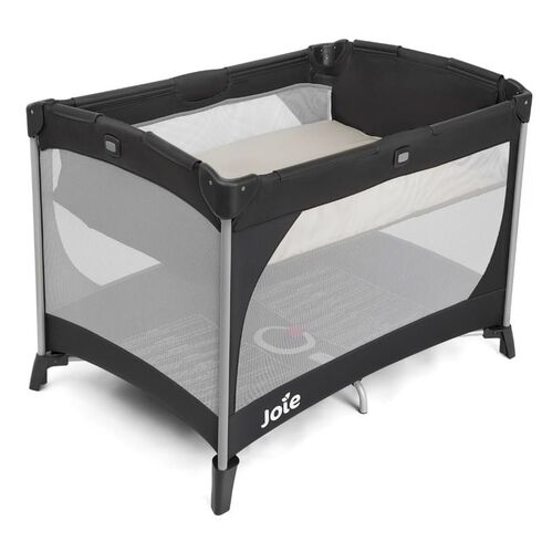 Patut pliant cu 2 niveluri Joie Allura 120 cm, Black Ink, Culoare: Negru/Gri, Dimensiuni: 120x60