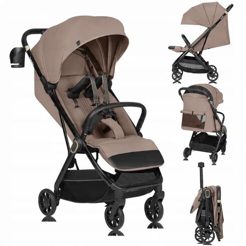 Carucior sport, Lionelo, Bess, Pana la 22 kg, 6 luni+, Bej, Culoare: Bej, Model: sport,poza 2