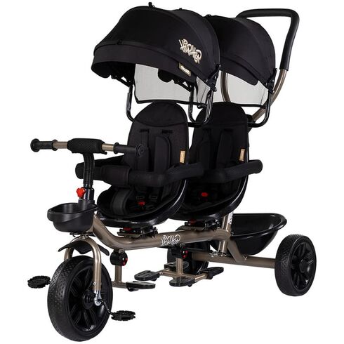 Tricicleta gemeni Chipolino Hip Hop noir, Culoare: Negru