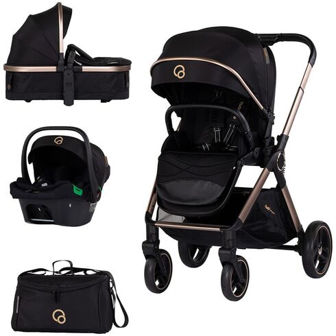 Carucior Chipolino Euphoria 3 in 1 noir, Culoare: Negru, Model: 3 in 1