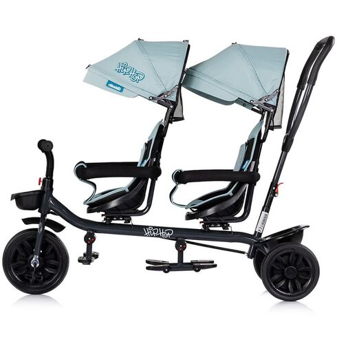 Tricicleta gemeni Chipolino Hip Hop matcha, Culoare: Turcoaz,poza 2