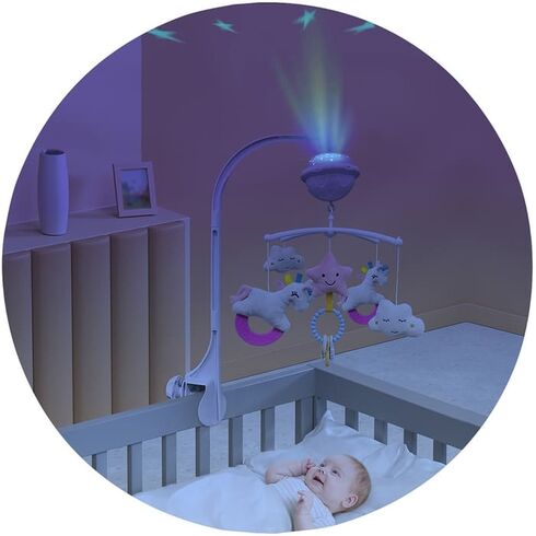 Carusel muzical pentru patut cu proiector Chipolino Unicorn,poza 2