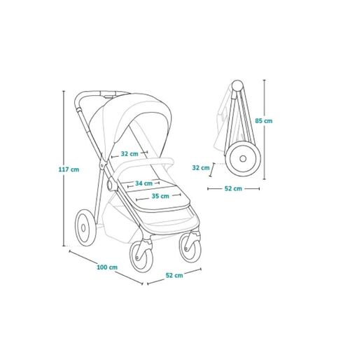Carucior sport, Lionelo, Emma One, Pana la 22 kg, 6 luni+, Conform cu EN1888-1, Bej, Culoare: Bej, Model: sport,poza 7
